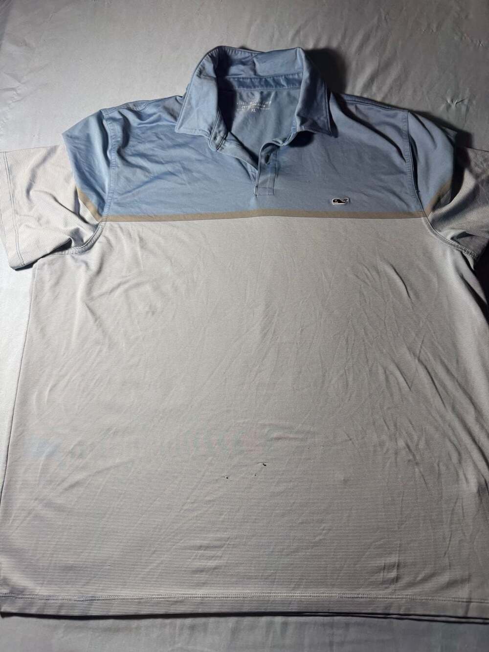 Vineyard Vines Polo Shirt Size XL Blue Striped